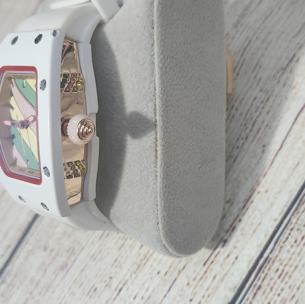 White Multicolor Watch - Picture 3 of 11
